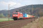 152 012-1 mit Containerzug ...  Frederik Reuter 11.04.2009