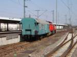 Eine rote G 1200 und ein alter Dreiachser in Karlsruhe ...