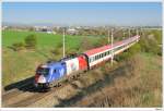 �BB 1116 003 (EM-Frankreich) bespannte am 11.4.2009 den OIC 15555 ...