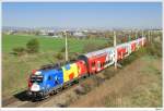 em-werbeloks �BB 1116 056 (EM-Rum�nien) bespannte am 11.4.2009 den R2319. Aufgenommen kurz nach M�dling.