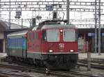SBB - Re 4/4 11124 vor Schnellzug beim verlassen des ...