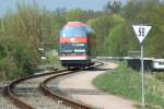 670-006 aka Alfred der Dessau-W�rlitzer-Eisenbahn (DEW) kommt hier vom HBF ...