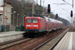 RE 38075, Brandenburg Hbf ...  Bj�rn G. Dietrich 14.04.2009