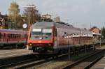 610 016 als RE 3526 am 07.04.2009 in Weiden.  ...