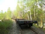 Auf der stillgelegten Nebenbahn von Oelsnitz nach Lugau stehen auch ...