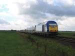 DE2000-01 der Nord-Ostsee-Bahn (NOB) mit NOB 80502 Hamburg Altona-Westerland (Sylt) ...