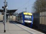 LINT41 der Bayerischen Regiobahn (BRB) in Augsburg-Hochzoll vor der Weiterfahrt ...