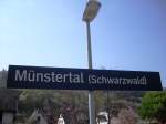 Haltepunkt M�nstertal (Schwarzwald)  ...  Maximilian Lorenz 20.04.2009