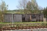 Dieser Wagenkasten steht auf dem Gel�nde des Bahnhof Olbernhau-Gr�ntahl am ...