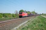 185 159-1 Railion mit Autozug am 21.04.2009 kurz vor �berquerung ...