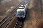 Ein VT 642 der MRB durchf�hrt auf der Fahrt nach ...