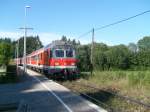 RE von F�ssen zur Weiterfahrt nach M�nchen bei der Einfahrt ...