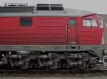 232 092 Im Bw Hagen Eckesey 2003.
Detailaufnahme des vorderen Drehgestells. ...