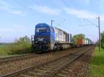 Die OHE Lok V 1001 - 033 auf der Hafenbahn ...