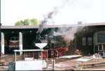 Die Museumslok 741230 wird gerade in Wustermark Rbf angeheizt. Das ...