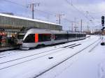 Ein dreiteiliger elektrischer Triebzug (Flirt EMU 3) der Abellio im ... Ein dreiteiliger elektrischer Triebzug (Flirt EMU 3) der Abellio im ...