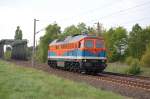 232 105-9 NBE kommt gerade �ber den Mittellandkanal bei Peine ...