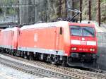 DB 185 145 f�hrt mit einer weiteren 185 einen G�terzug ...