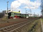 Am 18.03. 09 fuhr 18 201 als Sonderzug vom Dresdner Dampflokfest ...