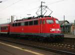 110 435-5 mit ihrem t�glichen Regionalzug zwischen Bebra und Frankfurt. ...