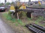 Prellbock der am Ende des Anschlussgleises f�r die ehemalige Fa. ...
