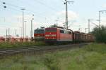 151 007 zieht ein gemischten G�terzug an regensburg Ost vorbei.13.09.07 ...