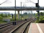 Ein Blick auf einen der kurzen Teilst�cke auf der Murgtalbahn ...