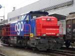 SBB - Am 843 058-9 abgestellt im G�terbahnhof von Biel ...