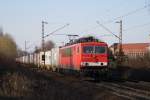 155 233-0 mit Containerzug ...  Gilbert Coletti 01.05.2009