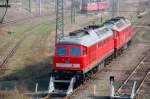 Am 07.04.09 standen im Railion-Werk Halle(S) 232 238 und eine ...