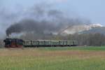 52 8195-1 mit ihrem SOnderzug am Monte-Blick in Hirschau, 11.04.2009 ... 52 8195-1 mit ihrem SOnderzug am Monte-Blick in Hirschau, 11.04.2009 ...
