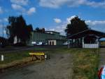 Ein Blick auf das Bahnhofsgeb�ude. Dies ist die Ansicht von ...