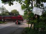 Bahn�bergang am Kruppwald.. alt trifft neu.. wenn man das alte ...