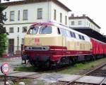 BR 217 217 002 am 26.4.2009 beim Bahnhofsfest in Simbach.