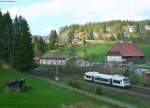 SWEG VT 504 auf �berf�hrung (Riegel-Immendingen) am km 69,1 24.4.09 ...