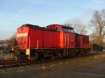 BR 298 BR 298 047-2 wartet nach getaner Arbeit, am 04.02.08 in Haldensleben, auf neue Aufgaben.