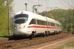 br-411-ice-t Seit Mitte April 2009 f�hrt die Linie 28 (Berlin-N�rnberg) wieder komplett mit ICE-T. Hier 411 518 in Lei�ling als ICE73929 (25.04.09)