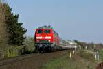 218 369-2 und 218 213-7 am 18.04.2009 mit IC 2310 ...