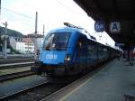 br-1016 �BB 1016023.2 'Kyoto-Lok' kurz vor der Abfahrt in Salzburg Hbf. mit IC 611 Jacques Leman nach Graz   2.Mai 09