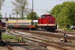BR 204 112 565-7 f�hrt am 03.05.09 mit ihren G�terzug in den Bahnhof Schlettau ein. 
