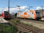 Am 04.05. 09 fährt 185 583-2 Havelland , mit einem Kreide-Ganzzug, hinter ... Am 04.05. 09 fährt 185 583-2 Havelland , mit einem Kreide-Ganzzug, hinter ...