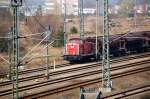 Eine Lok der WFL steht am 07.04.09 in Bitterfeld abgestellt. ...