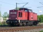 204 805-6 rangiert am 07.05.2009 �ber diverse Weichen kurz hinter ...
