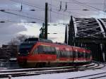 Der 644 531 am 05.01.2009 bei der Einfahrt in den ...