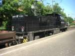 MRCE-Lok G1206 5001570 beim Rangieren mit einem Bauzug f�r die ...