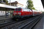 Die frisch hauptunersuchte 218 ...  Stephan M�ckel 08.05.2009