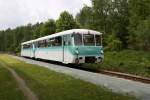 Am ersten Fahrtag der Erzgebirgischen Aussichtsbahn f�hrt 772 312-5 mit ...