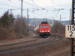 155 161-3 mit einen Stahlzug bei Fulda Richtung S�den am ...