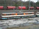 Ein alter PT Wagen in Frankfurt Ost Gbf auf Transwaggon ...