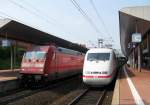 101 019-8 beschleunigt am 1.05.09 den IC 2373 Stralsund - ...